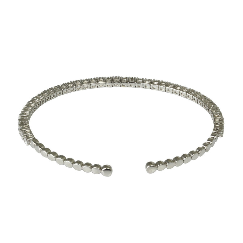 18k Gold Delicate Diamond Flex Bangle Bracelet