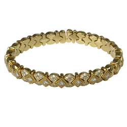 14k Gold Byzantine Diamond Flex Bracelet