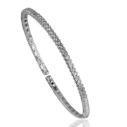 14k Gold Diamond Row Flex Bracelet