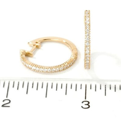 14k Gold 0.45ct Diamond Hoop Earrings