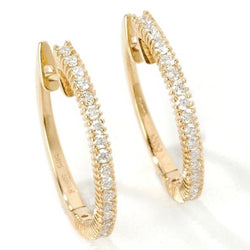 14k Gold 0.45ct Diamond Hoop Earrings