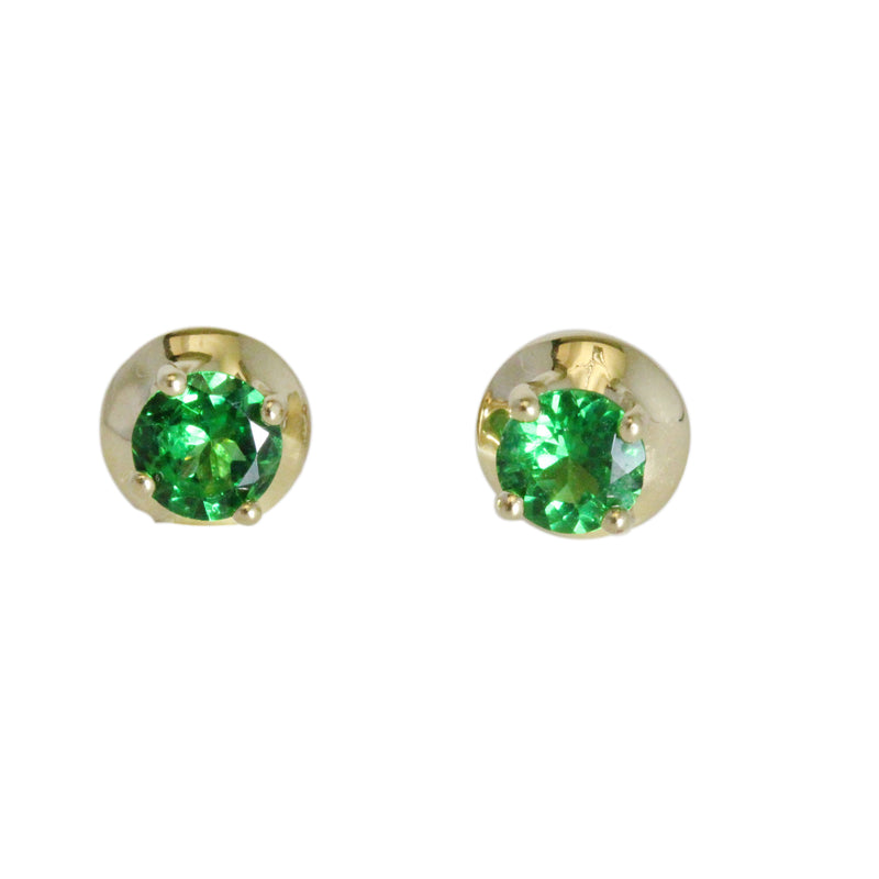 14k Gold Tsavorite Stud Earrings