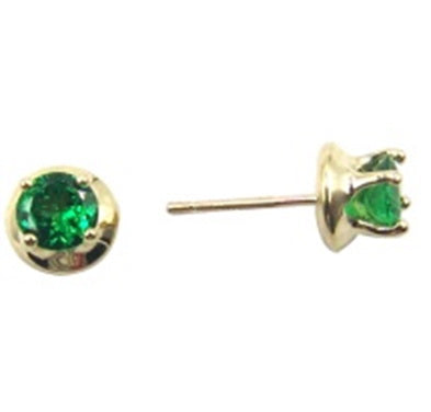 14k Gold Tsavorite Stud Earrings