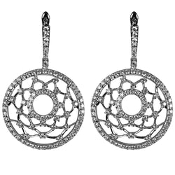 14k Gold Diamond Web Earrings