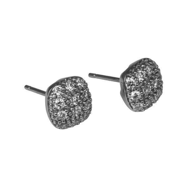 14k Gold Diamond Cushion Earrings