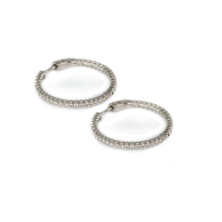 14k Gold & Diamond Full Hoop Earrings