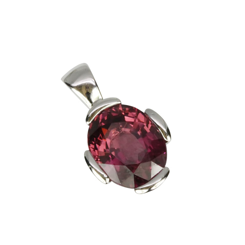 14k Gold Rhodolite Pendant Necklace