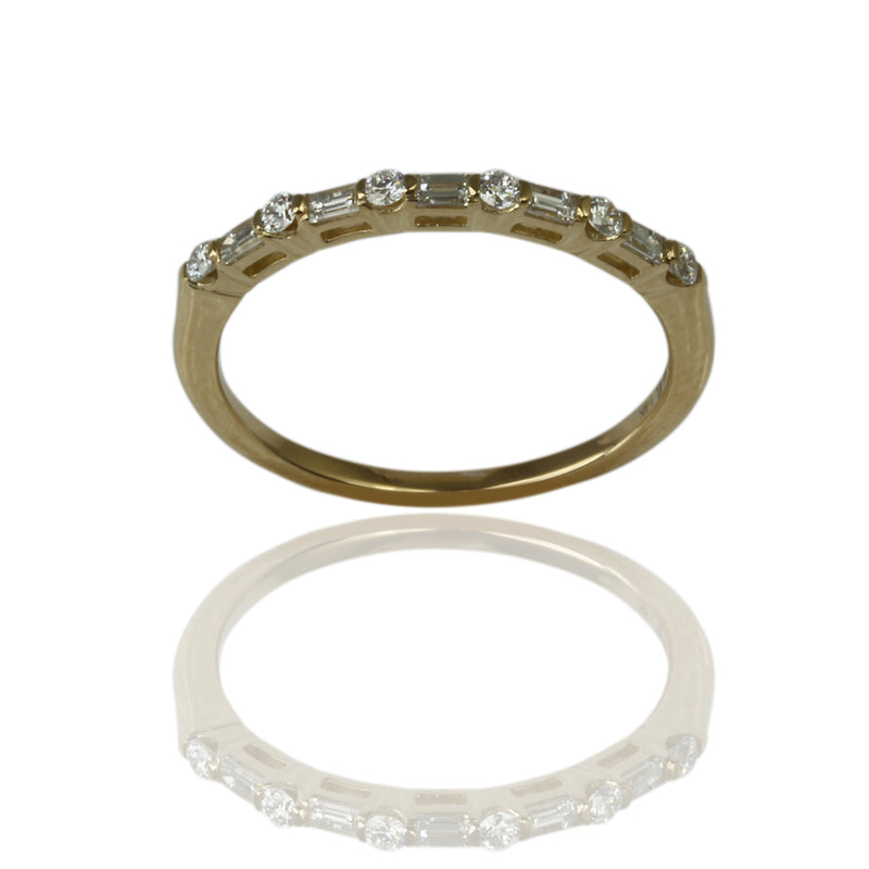 14k Gold Diamond Stackable Ring