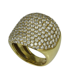 18k Gold Diamond Pave Dome Ring