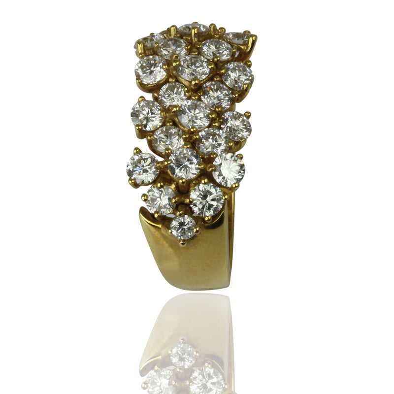 18k Gold Bubble Diamond Flex Ring