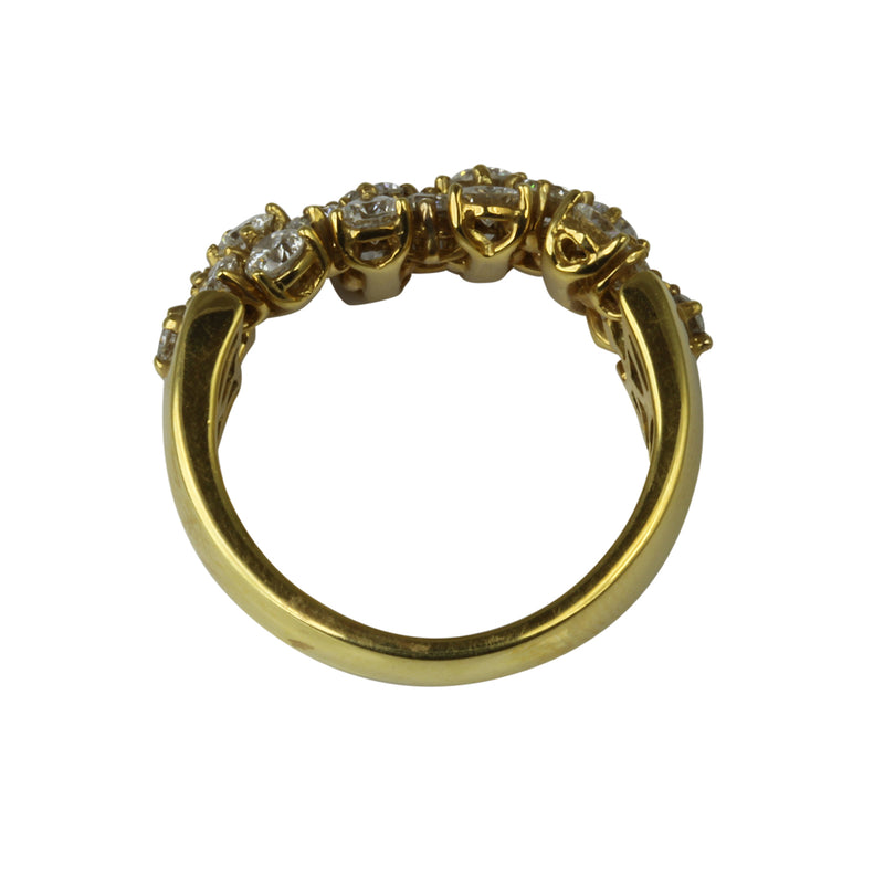 18k Gold Bubble Diamond Flex Ring