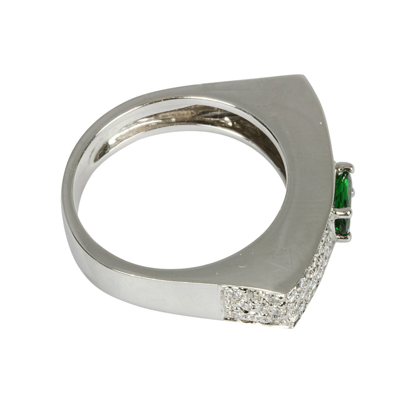 18k Gold Tsavorite & Diamond Interstellar Ring