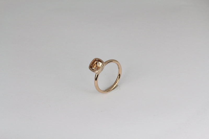 14k Gold Morganite Classic Stack Ring