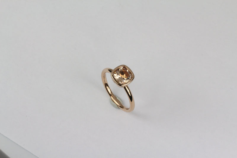 14k Gold Morganite Classic Stack Ring