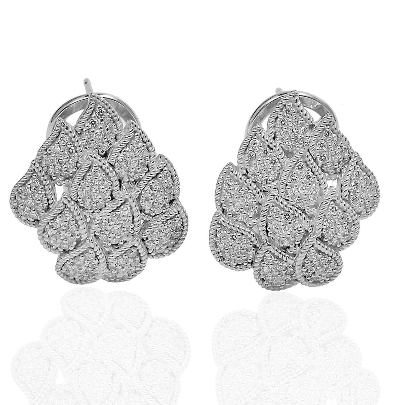 Sterling Silver & Cz Earrings