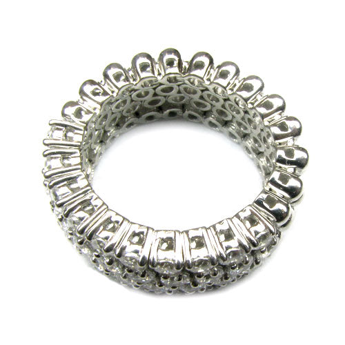 Plated SS & Cz Flex Ring