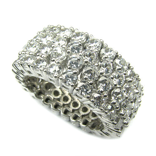 Plated SS & Cz Flex Ring