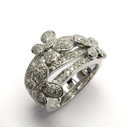 Plated SS & Cz Pave Butterfly Ring