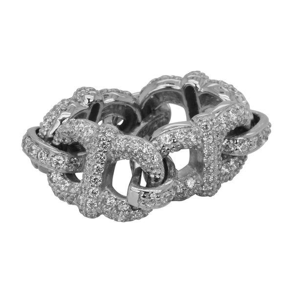 SS & CZz Flex Chain Ring