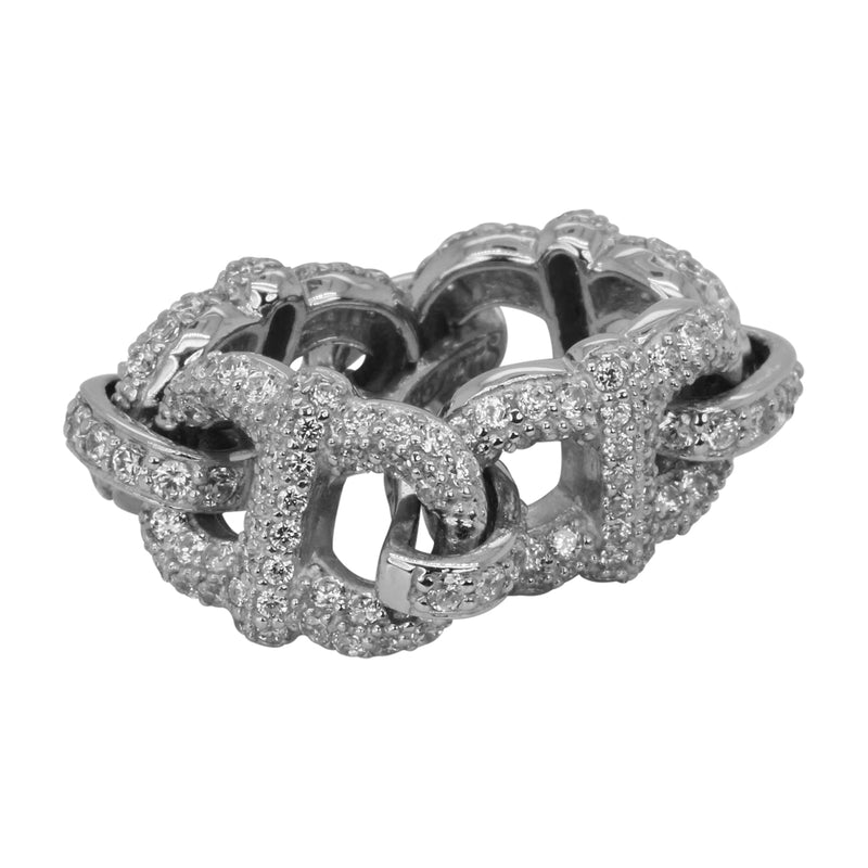 SS & CZz Flex Chain Ring