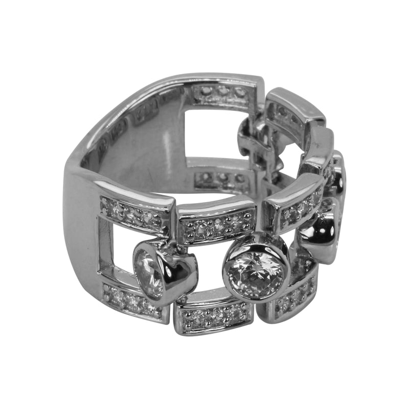 SS & Cz Bezel Set Dream Fit Flex Ring