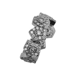 SS & Cz Dream Fit Abstract Ring