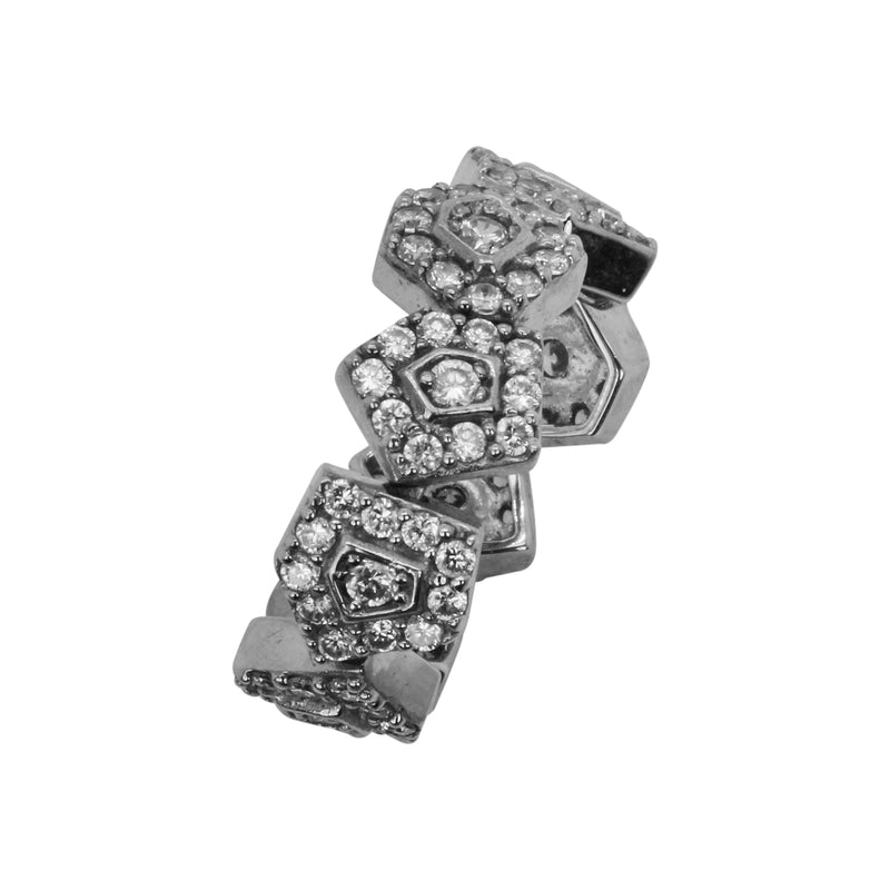 SS & Cz Dream Fit Abstract Ring