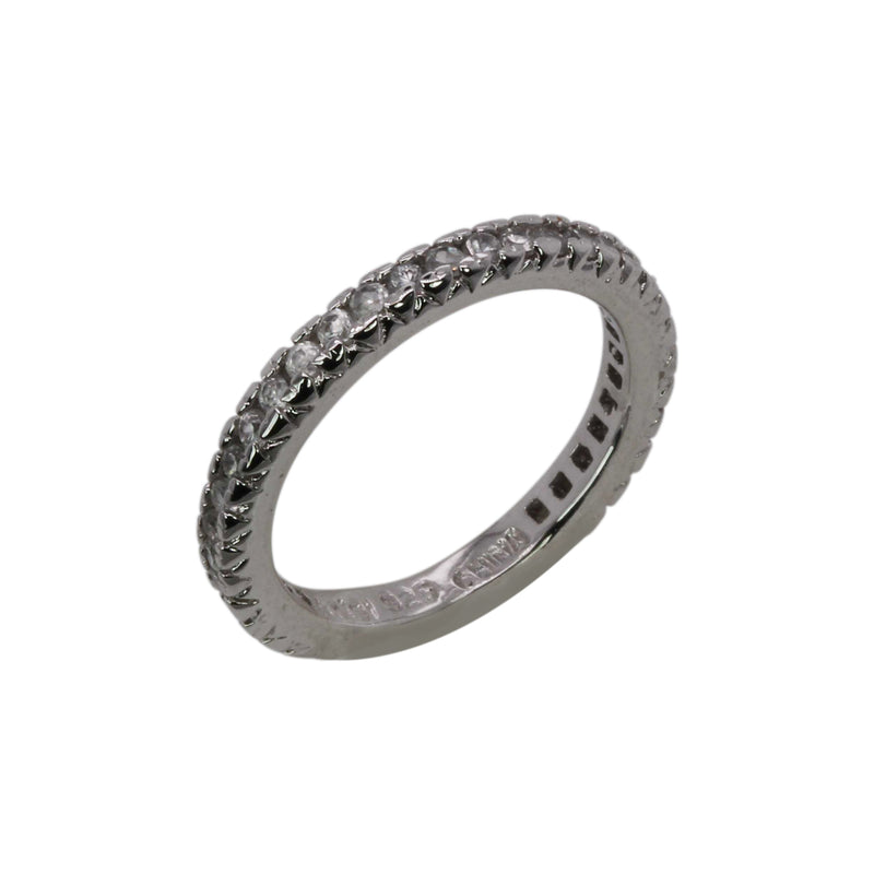 SS White Zircon Eternity Ring