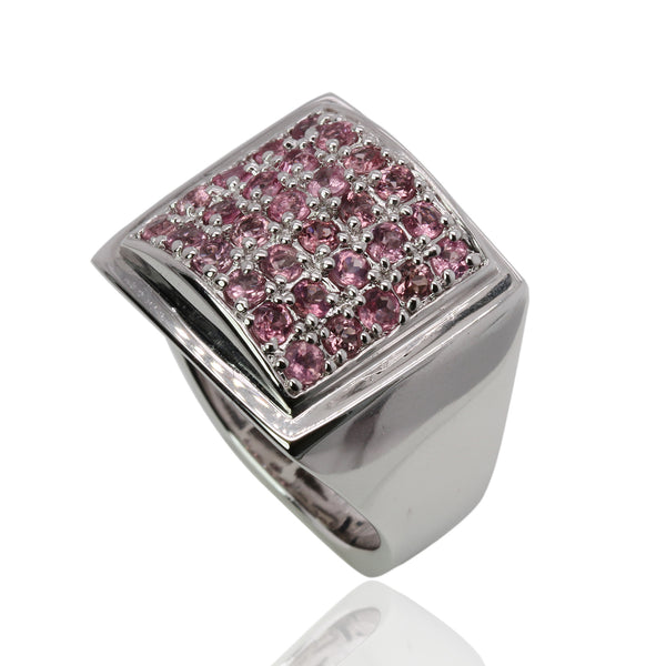 SS Pink Tourmaline Ring