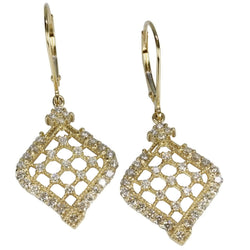 14k Gold & Diamond Filigree Earrings