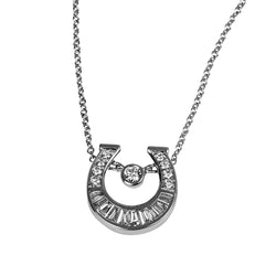 14k Gold Diamond Horseshoe Necklace