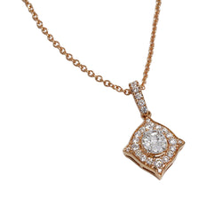 18k Gold & Diamond Moorish Pendant Necklace