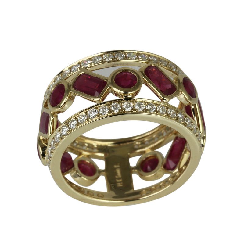 14k Gold Ruby & Diamond Ring
