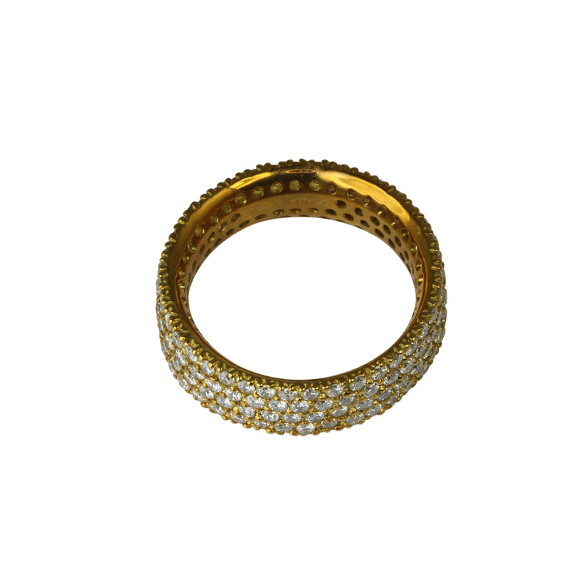 18k Gold Four Row Diamond Eternity Ring