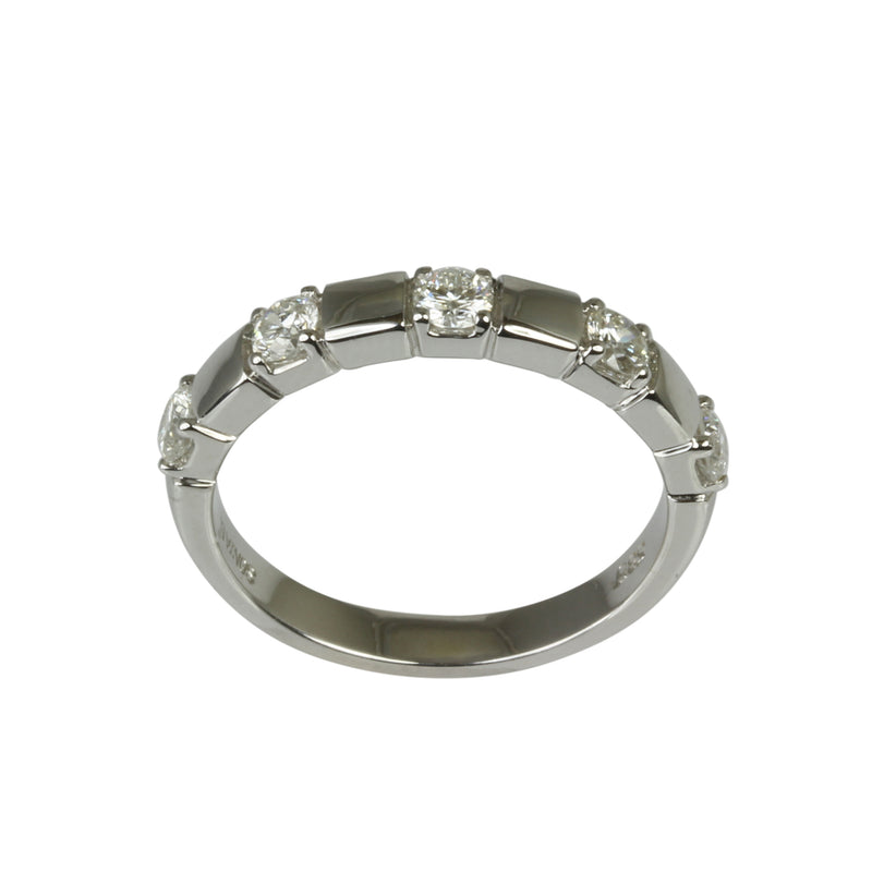 14k Gold Segmented Diamond Stackable Ring