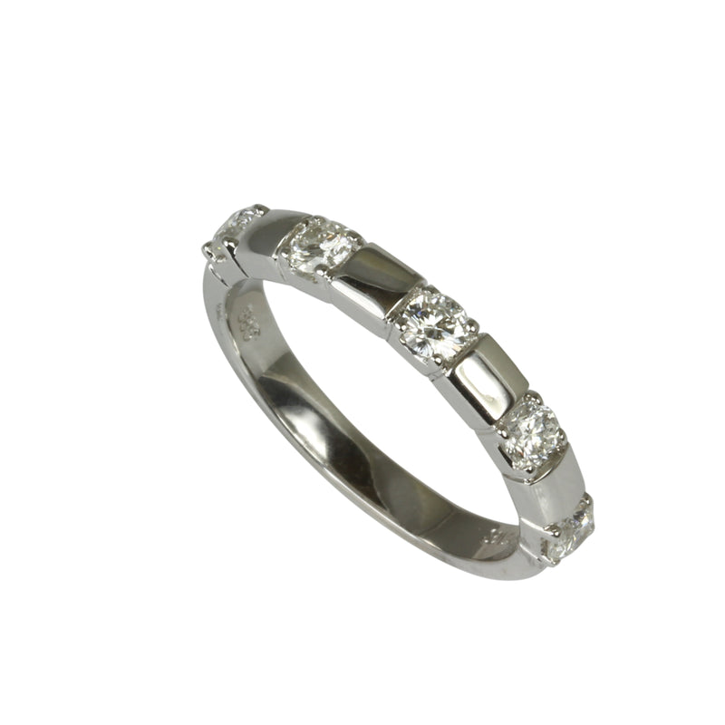 14k Gold Segmented Diamond Stackable Ring