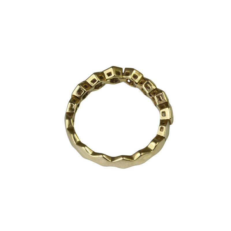 14k Gold Flex Piink Sapphire Stackable Ring