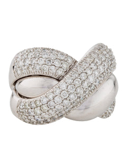 18k Gold Braided Diamond Knot Ring