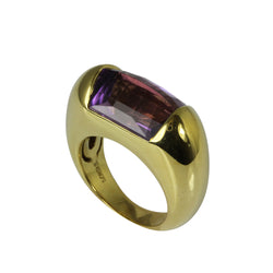 18k Gold Fancy Cut Amethyst Ring
