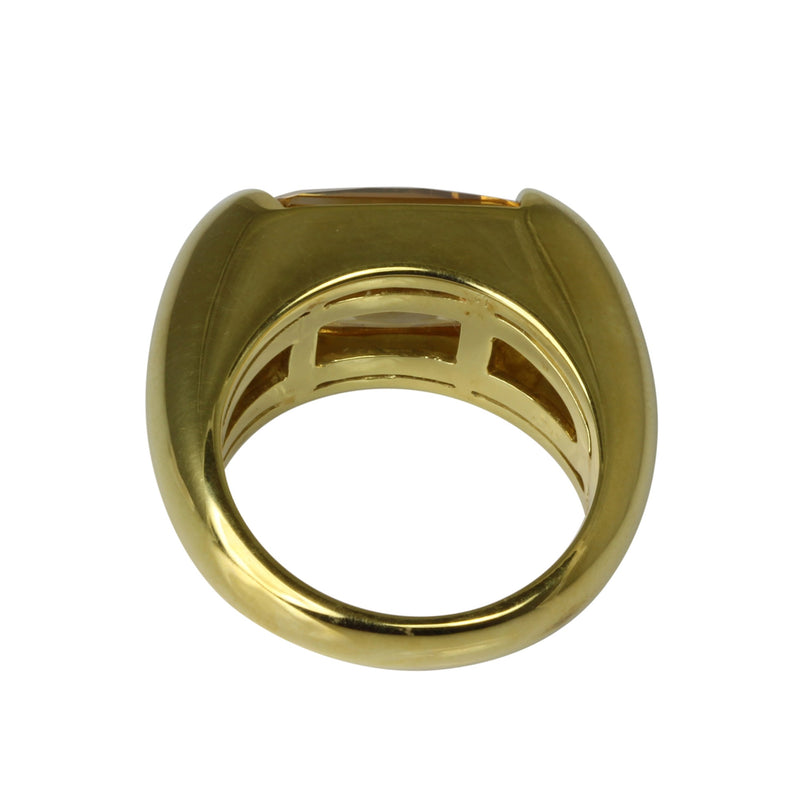 18k Gold Fancy Cut Citrine Ring