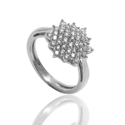 14k Gold Diamond Snowflake Ring