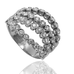 14k Gold Diamond Bezel Flex Ring