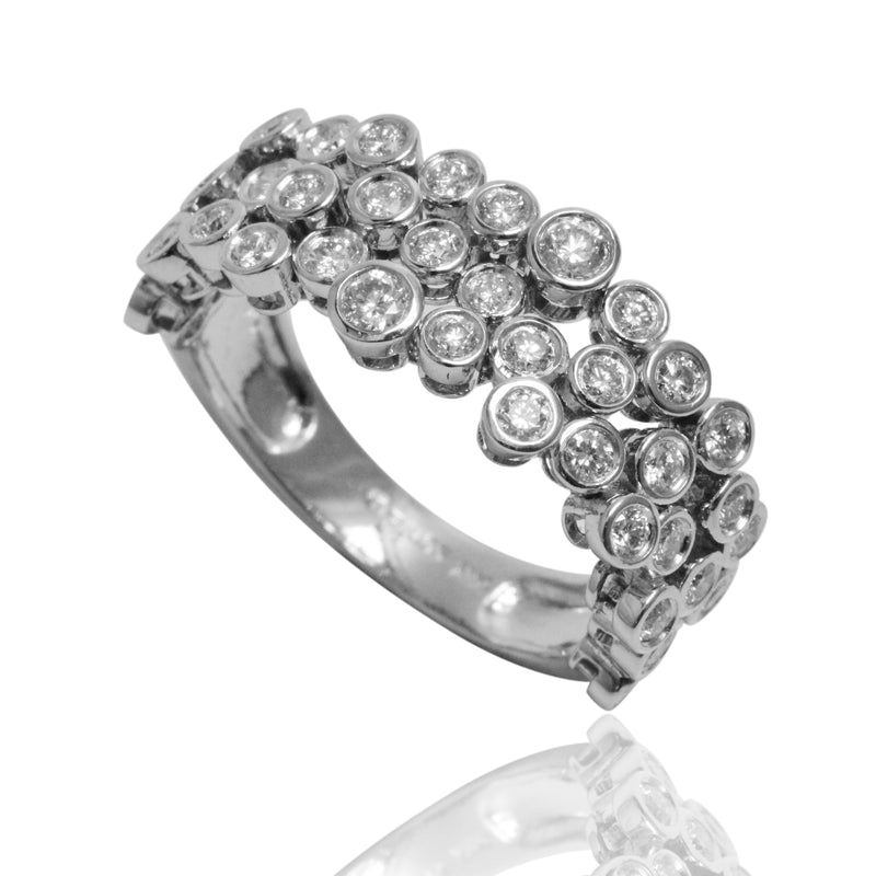 14k Gold Champagne Bubble Diamond Flex Ring