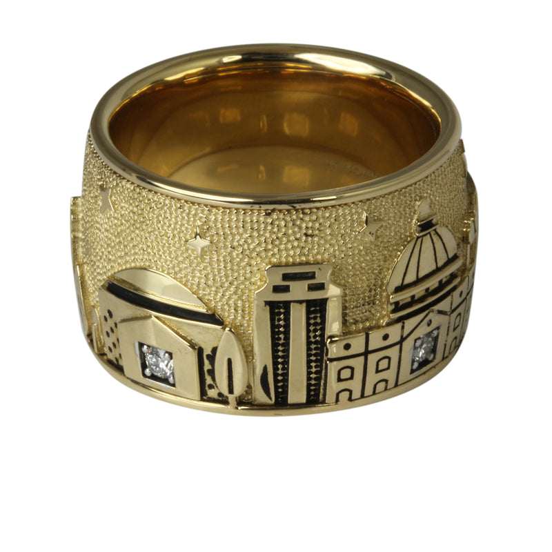 14k Gold & Diamond Rome Skyline Ring