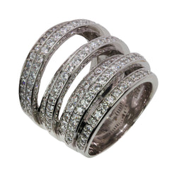 SS & CZ Multi Band Height Ring