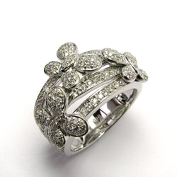 Plated SS & Cz Pave Butterfly Ring
