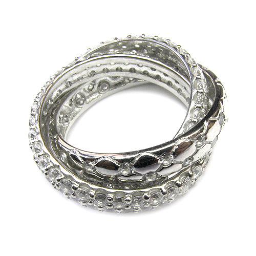 SS Rolling Band Trio Ring