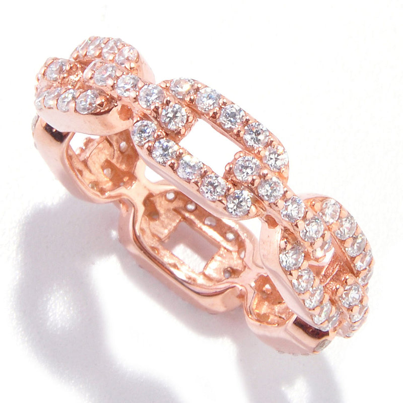 SS & CZ Eternity Chain Link Ring