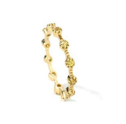 18k Yellow Gold .45ct Yellow Sapphire Stackable Ring