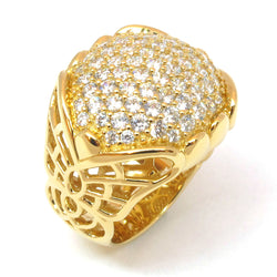 Plated SS & Cz Pave Ring